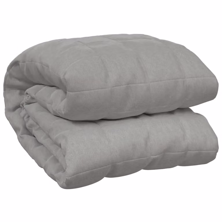 Berkfield Home Grey Weighted Blanket with Glass Beads, W: 200 cm, D: 225 cm, 13 kg