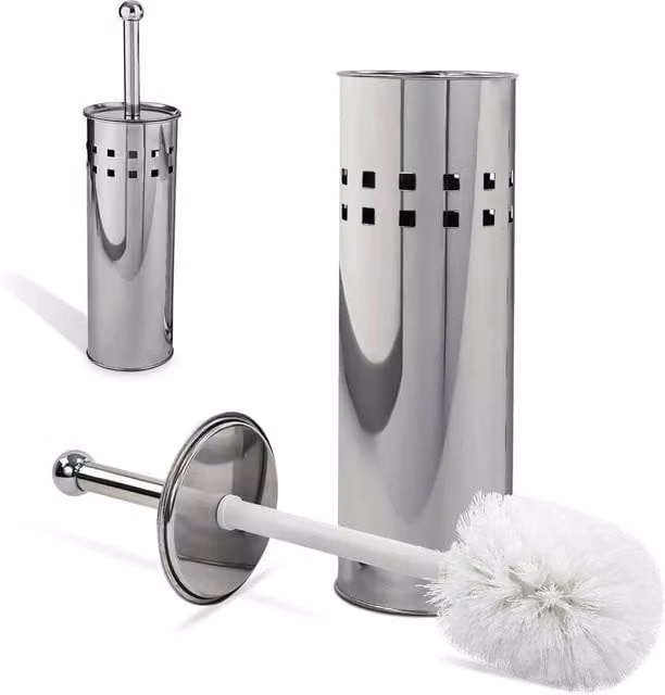 Spetlek Silver Stainless Steel Toilet Brush and Holder Set – 1