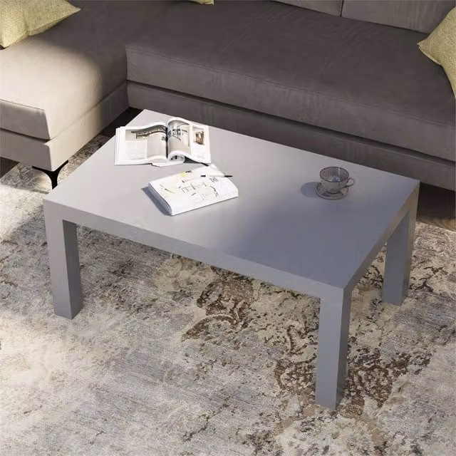 Kelvenix Modern Grey Wooden Coffee Table