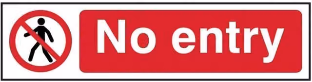 Scan Sign No Entry Multicolour Red Plastic Sign