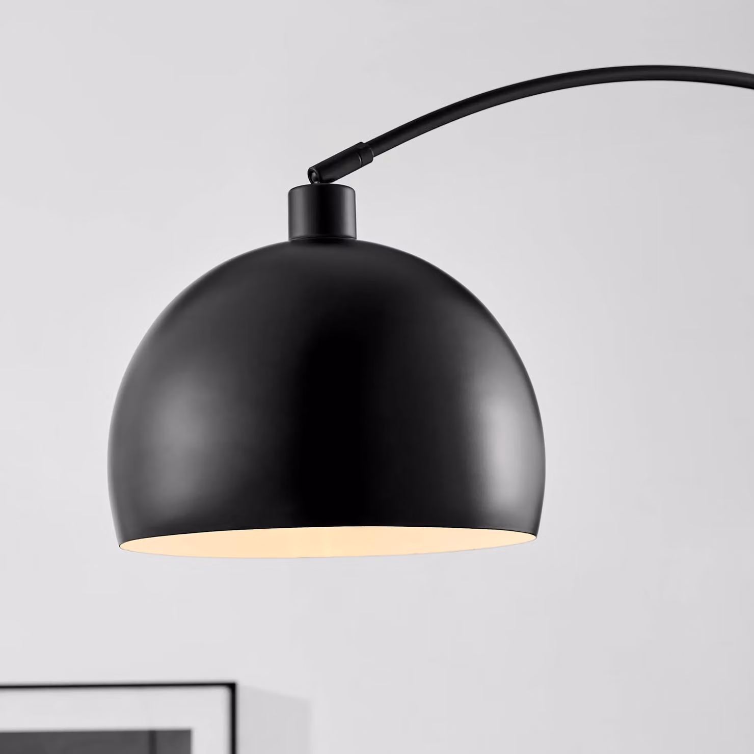 FurnitureboxUK Holden Modern Metal Arc Floor Standing Lamp with Marble Base in Black including Bulb – 2