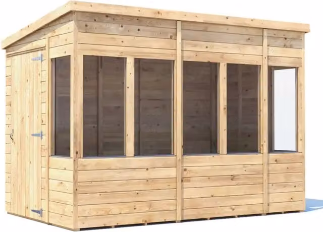 Dunster House Pent Potting Shed Roof in Brown, 6x10ft