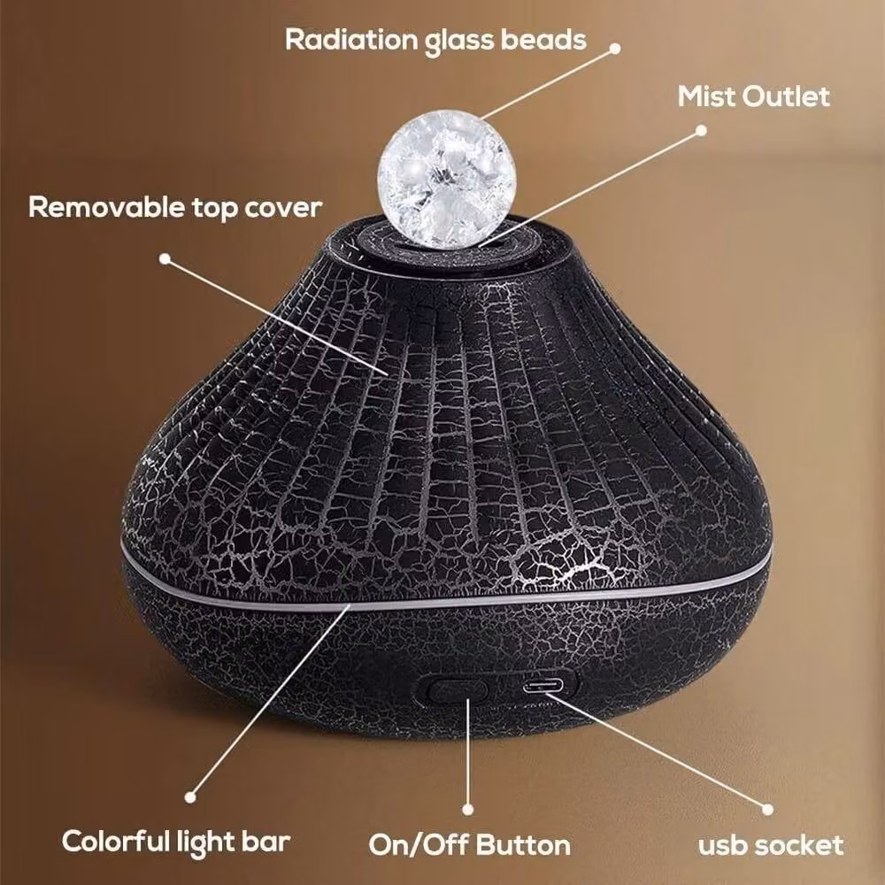 PAWNORA Black Ceramic Aroma Diffuser and Air Humidifier with Fragrance Compartment – 3