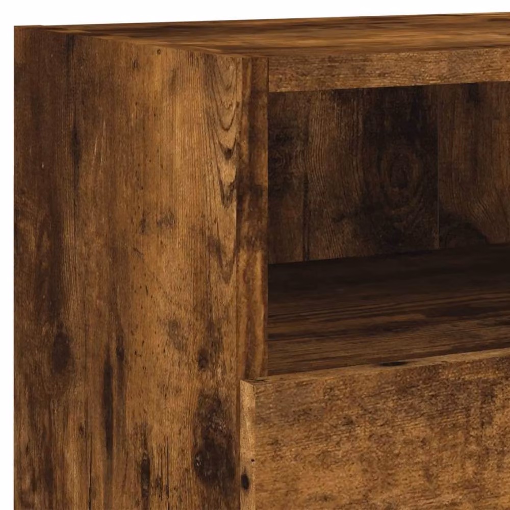 Berkfield Home Smoked Oak TV Wall Cabinet in Brown, W/D/H: 80 x 30 x 30 cm – 6