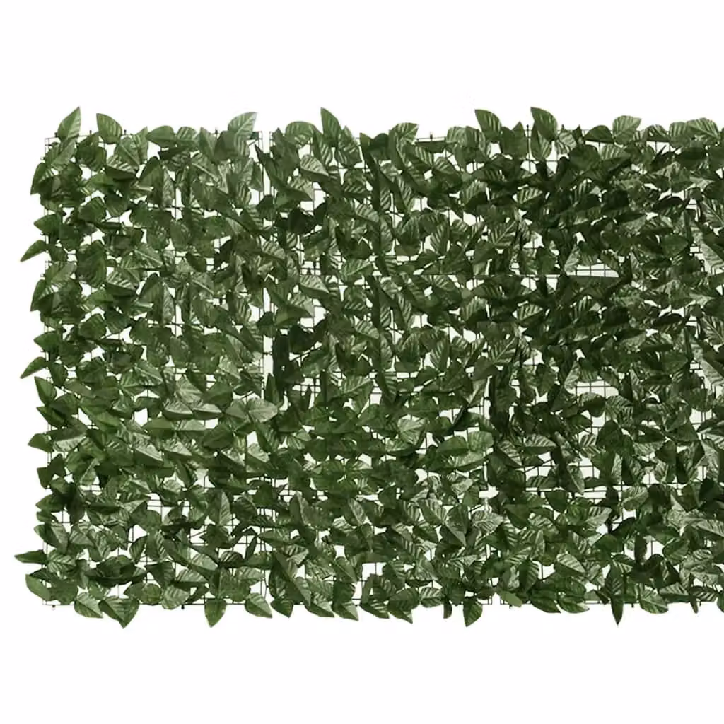 Berkfield Home Semi-Transparent Balcony Screen with Dark Green Leaves, W: 600 cm, H: 100 cm – 3