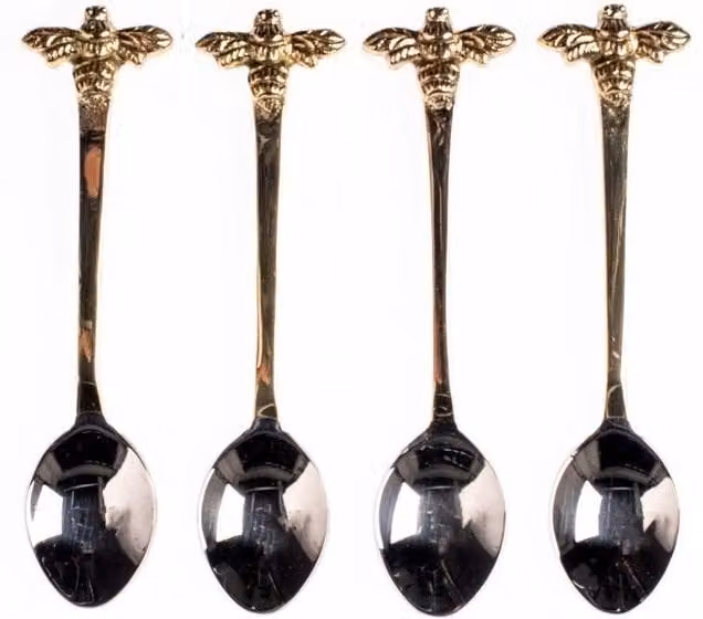 Selbrae House Gold Bee Stainless Steel Teaspoons, Set of 4