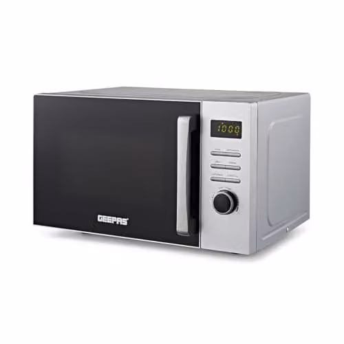 Geepas 23L Digital Solo Microwave Oven with 800W Power, Automatic Programs, Timer and Child Lock in Silver – 5