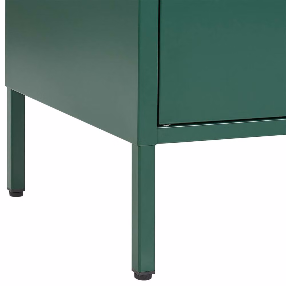 Wyld Haus Green Matt Metal Two-Door Industrial Sideboard – 5