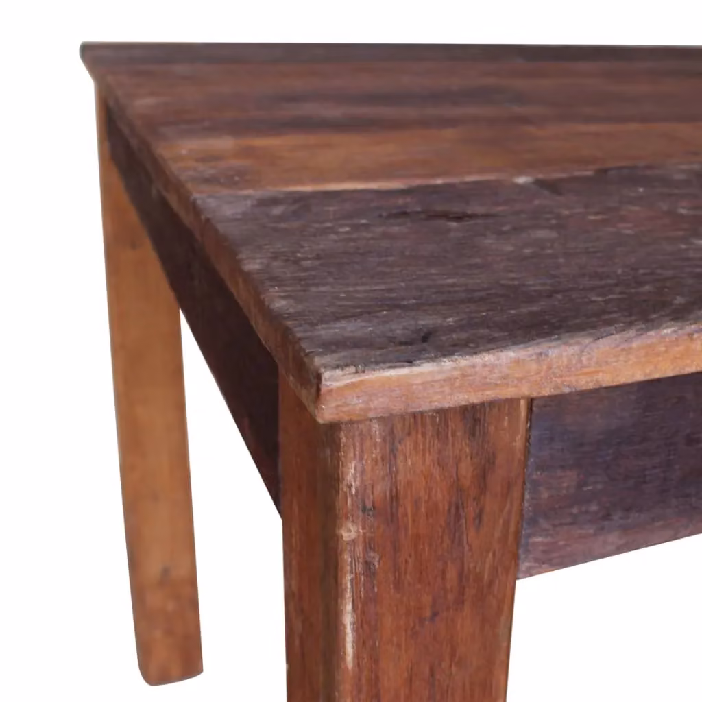 Berkfield Home Square Dining Table in Brown Solid Reclaimed Wood W/D/H: 82 x 80 x 76 cm – 3