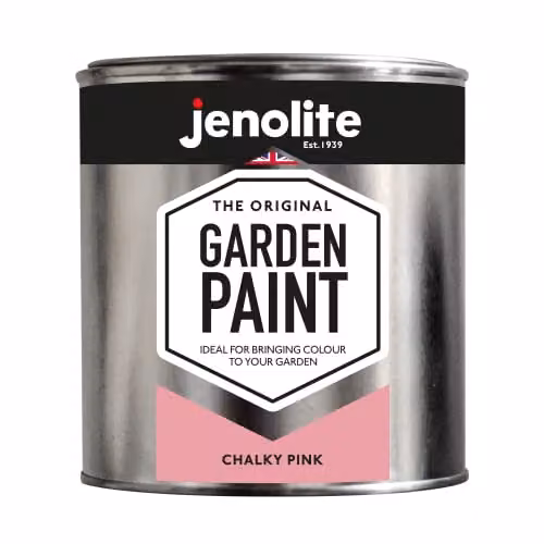 JENOLITE Weatherproof Matt Garden Paint in Chalky Pink, 1 Litre