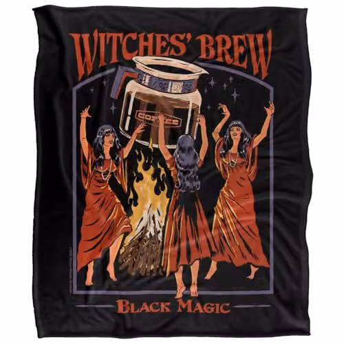 Steven Rhodes Witches Brew Silky Touch Super Soft Fleece Throw Blanket, Multicolour, W/D: 152 x 127 cm – 5