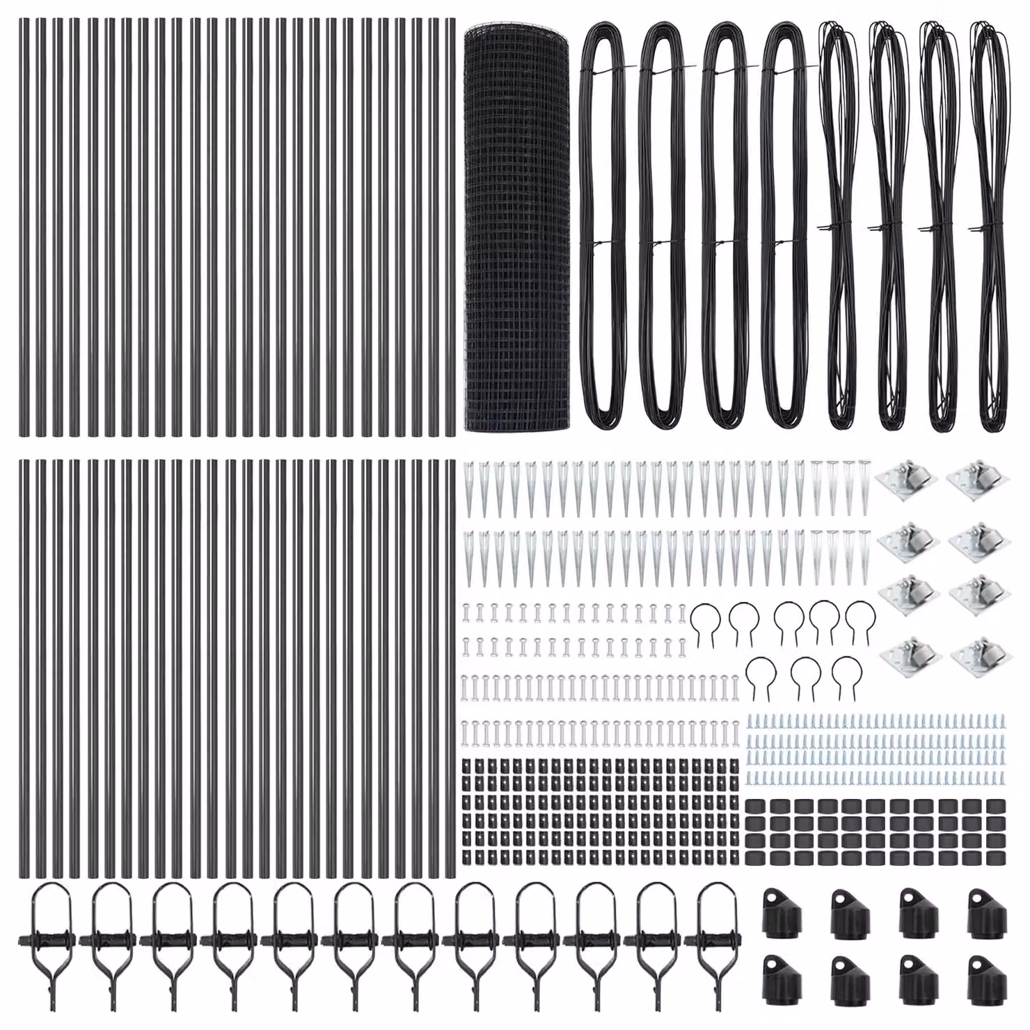 Berkfield Home Grey Steel Welded Wire Fence with 13 Spike Posts, 1 x 100 m – 3