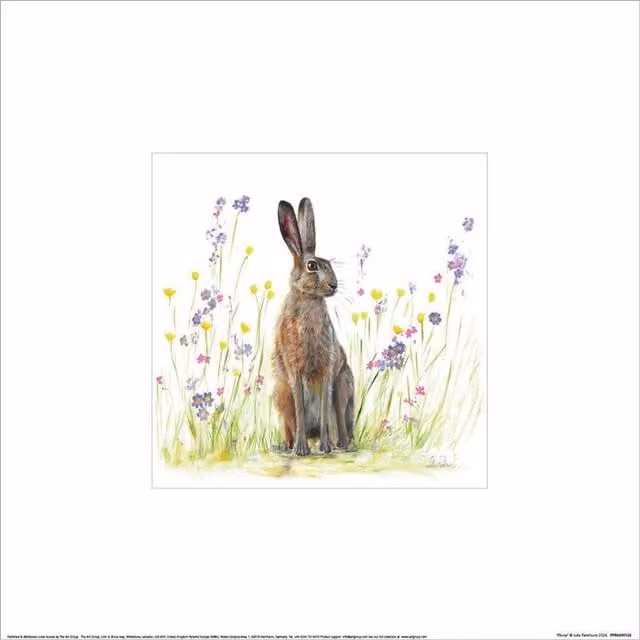 Julia Pankhurst Floral Print Paper Poster in White and Multicolour