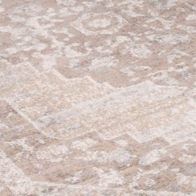 The Rug House Beige Traditional Medallion Square Living Area Rug W/D: 160 x 160 cm