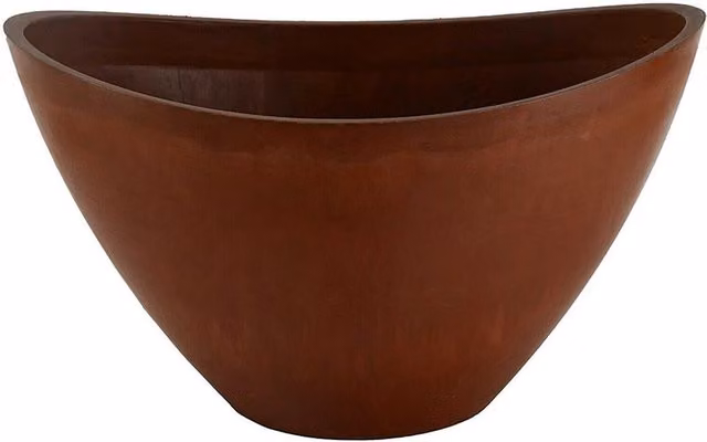 BELOFAY Plastic Oval Decorative Planter Pot for Indoor Plants and Herb Gardens, Anthracite, Diameter: 17 cm