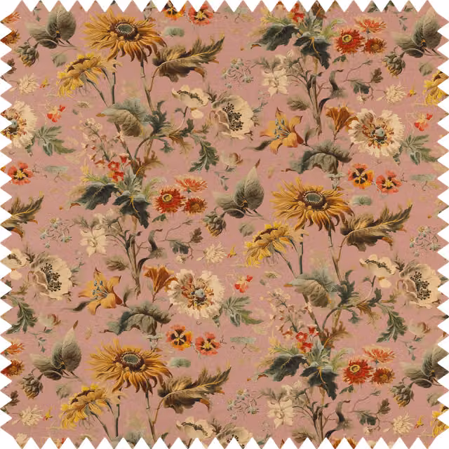 House of Hackney Avalon Cotton Linen in Puce Pink