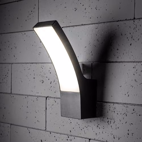 CGC Lighting Modern Black Aluminium LED Outdoor Wall Light with IP54 Rating