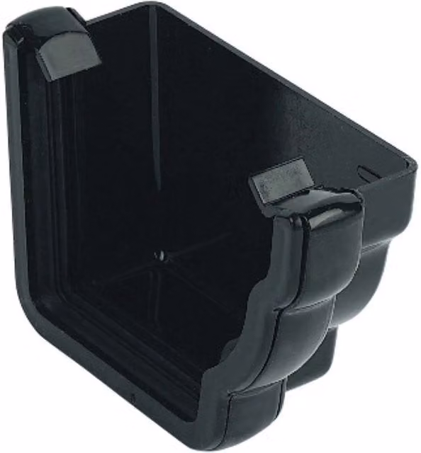 FloPlast Black PVC External Right Hand Stopend