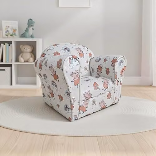 Kidsaw Peppa Pig Themed Childrens Armchair in White, W/D/H: 45.0 x 53.0 x 37.0 cm – 1
