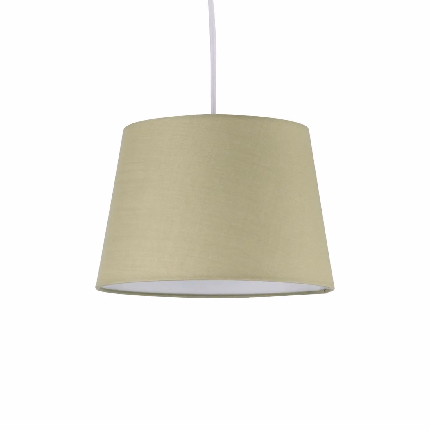 First Choice Lighting Set of 2 Green Fabric Tapered Cylinder Pendant Lamp Shades, Diameter: 23 cm – 2