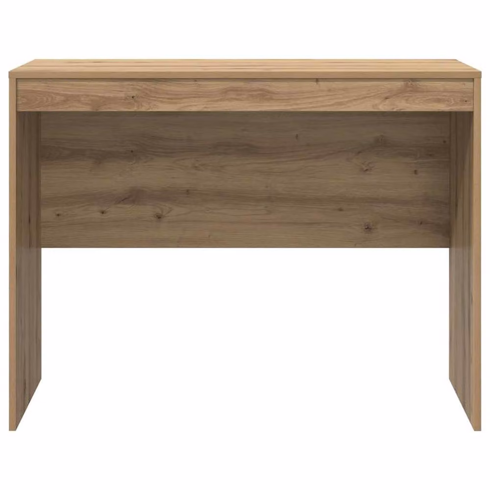 Berkfield Home Artisan Oak Writing Desk in Brown, W/D/H: 100 x 50 x 76 cm – 4