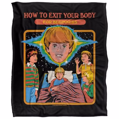 Steven Rhodes How To Exit Your Body Multicolour Fleece Throw Blanket W/D/H: 152 x 127 cm – 5