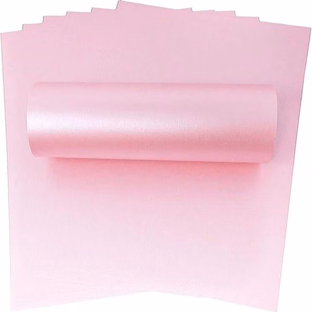Syntego Pack of 10 Powder Pink Satin Construction Paper, A4
