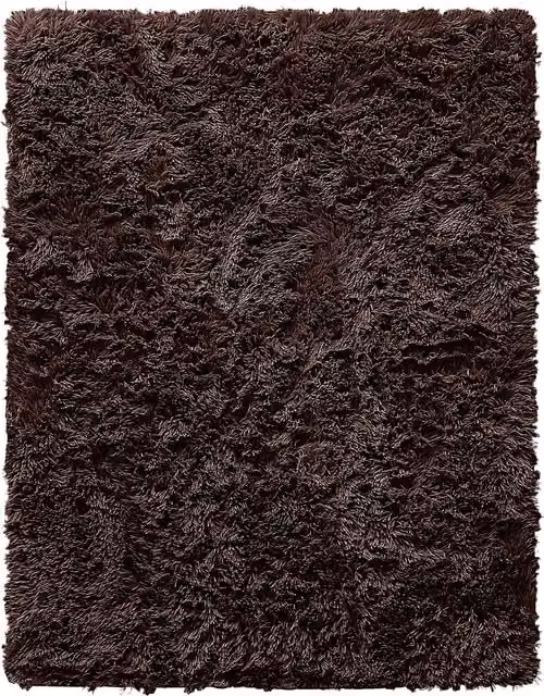 Velosso Supersoft Shaggy High Pile Rug in Brown, W/D/H: 120 x 170 cm