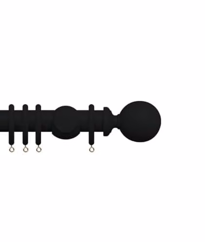 New Edge Blinds Black Curtain Pole, Length: 145 cm