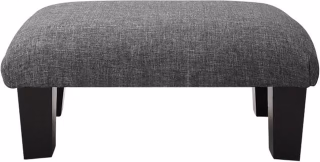 Garden Sanctuary Linen Rectangular Ottoman Footstool in Grey – 1