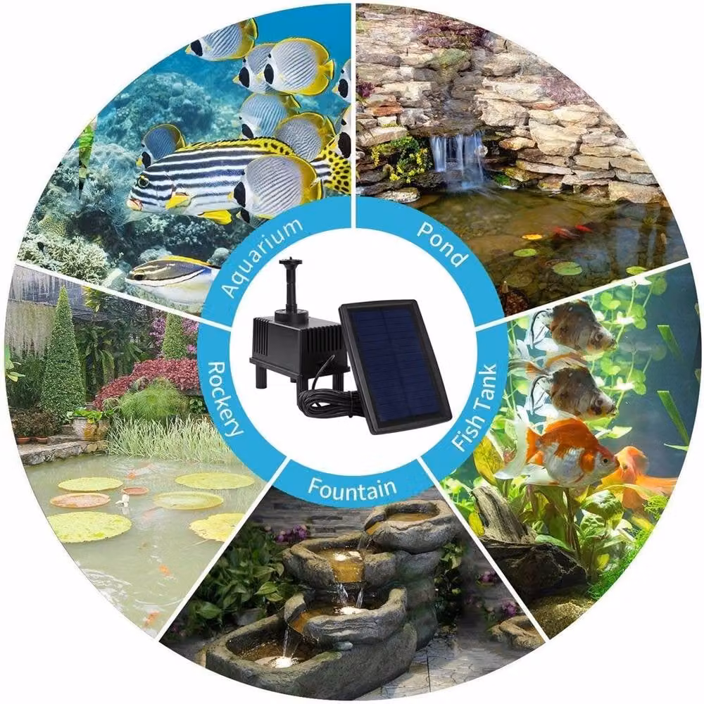 Nordara Solar Powered Water Pond Filter Pump in Black – 2