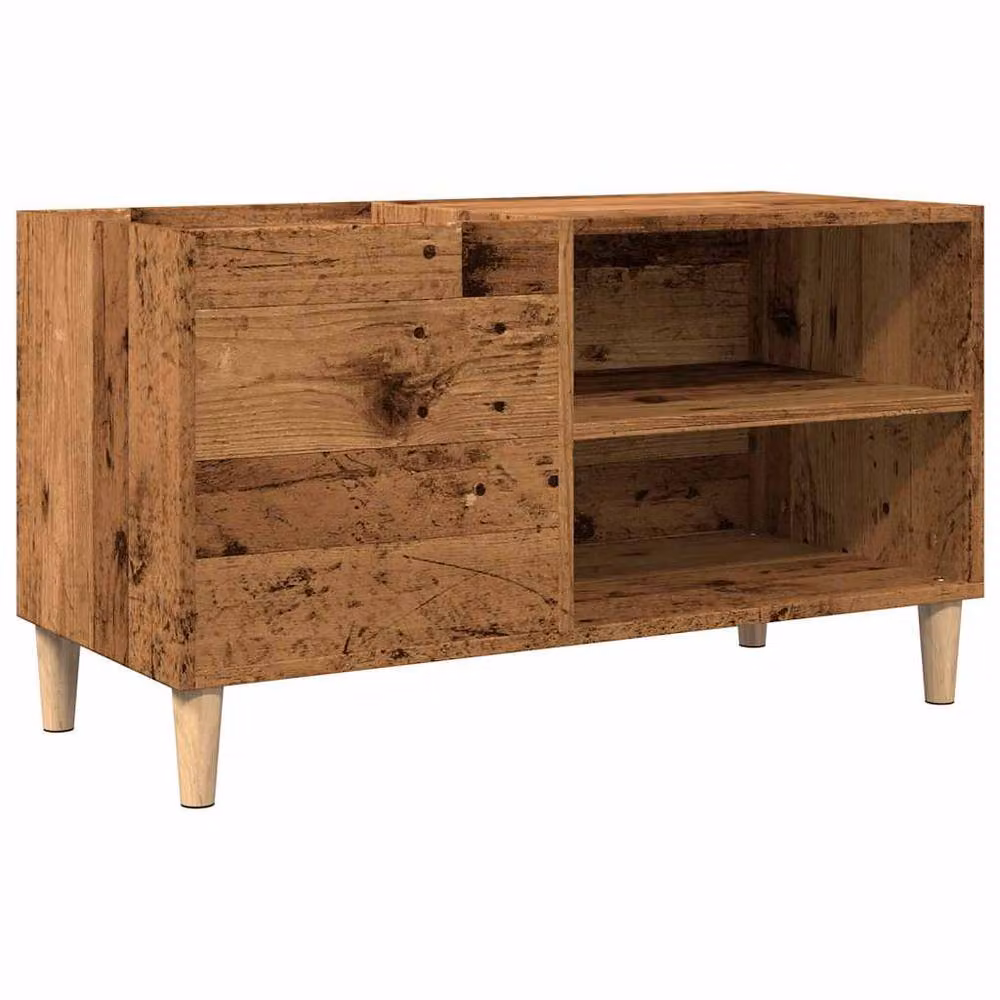 Berkfield Home Record Cabinet in Old Wood Brown, W/D/H: 84.5 x 38 x 48 cm – 2