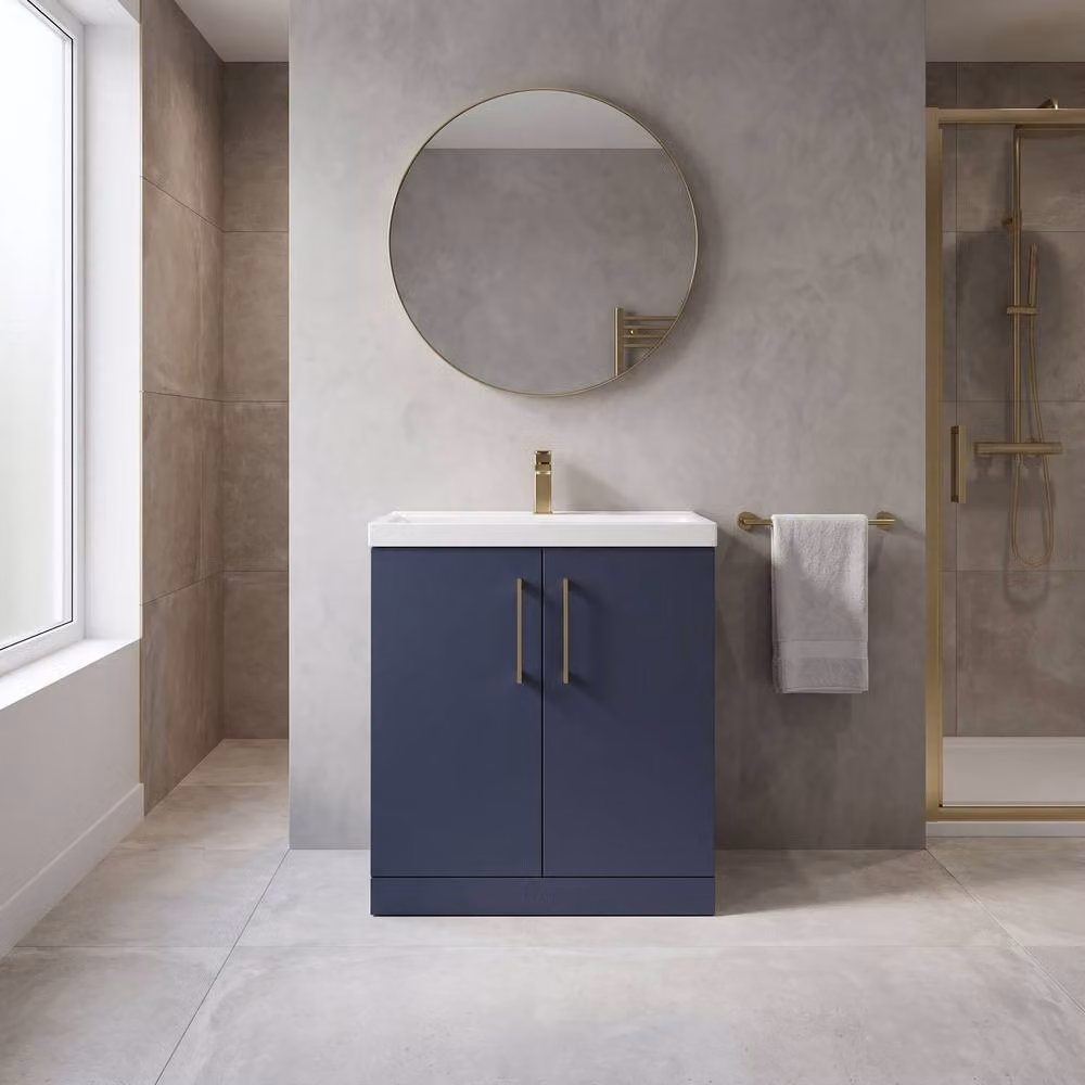 Balterley Midnight Blue 2-Door Freestanding Bathroom Vanity Unit with Basin, W/D/H: 81 x 39 x 84 cm – 2