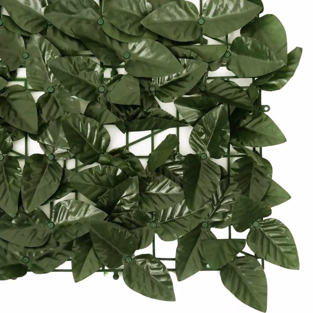 Berkfield Home Semi-Transparent Artificial Hedge Balcony Screen with Dark Green Leaves, W: 200 cm, H: 100 cm – 4