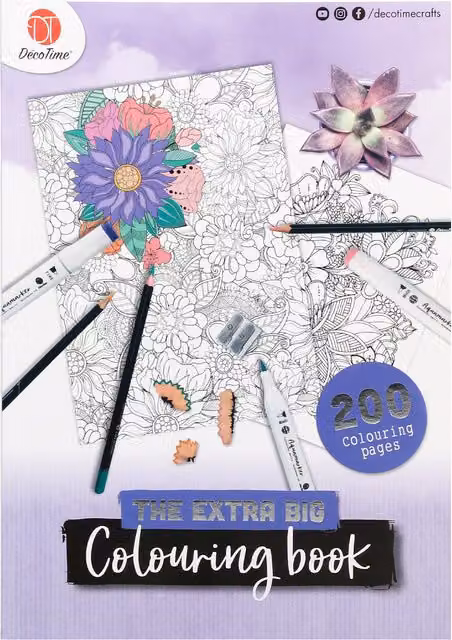 DecoTime Extra Big Multicolour Colouring Book for Adults