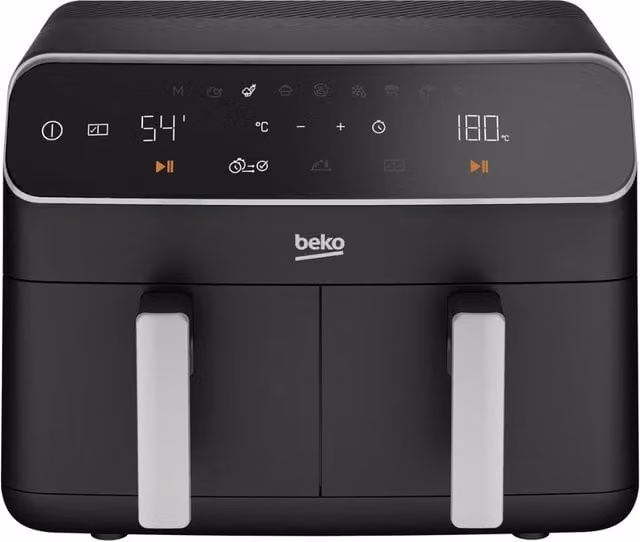 Beko ExpertFry 8.5L Dual Zone Hot Air Fryer with Digital Display, Black