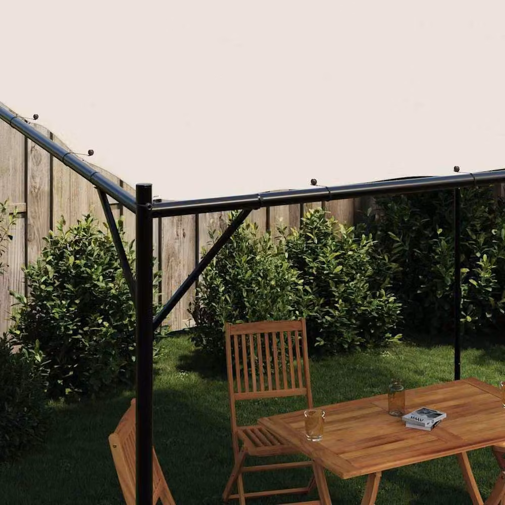 Berkfield Home White Gazebo with Steel and Polyester Fabric, W/D/H: 4 x 4 x 4 m – 3
