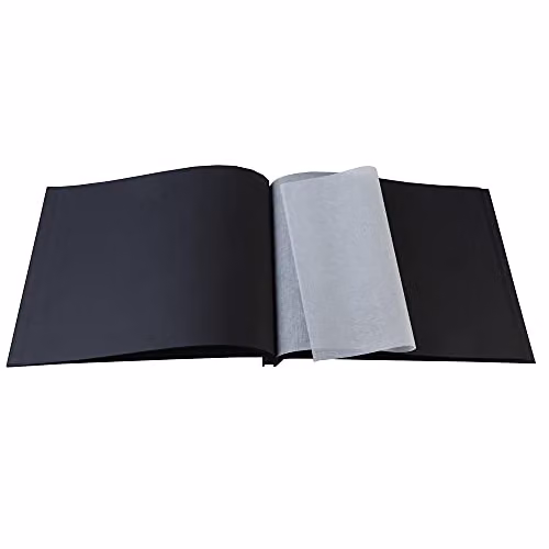 Exacompta ARAMY Screw-Post Photo Album, 160 Photos, 40 Pages, Black and Gold, W: 37 cm, H: 29 cm – 3