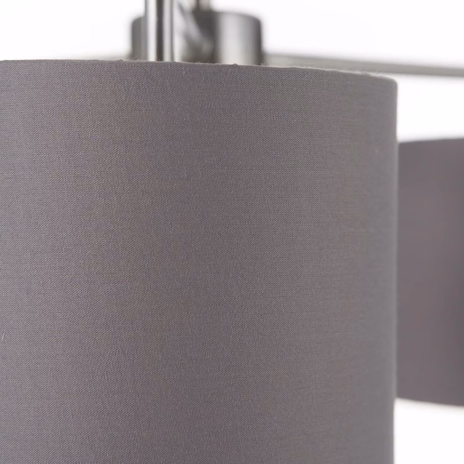 Ruma 3 Light Modern Cylinder Pendant Ceiling Light in Grey and Silver – 4
