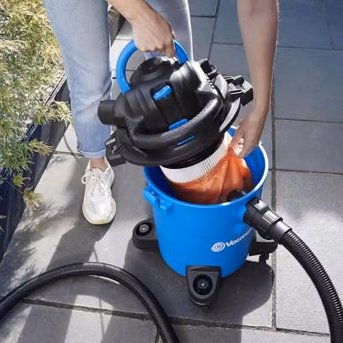 Vacmaster WD18 AG+ Garden and Artificial Grass Vacuum Cleaner and Detachable Handheld Leaf Blower, Blue, 1500W, 18 Litre – 5