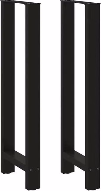 Berkfield Home Black Steel Coffee Table Legs, 2 Pieces, Height: 50 x 110.5 cm – 1