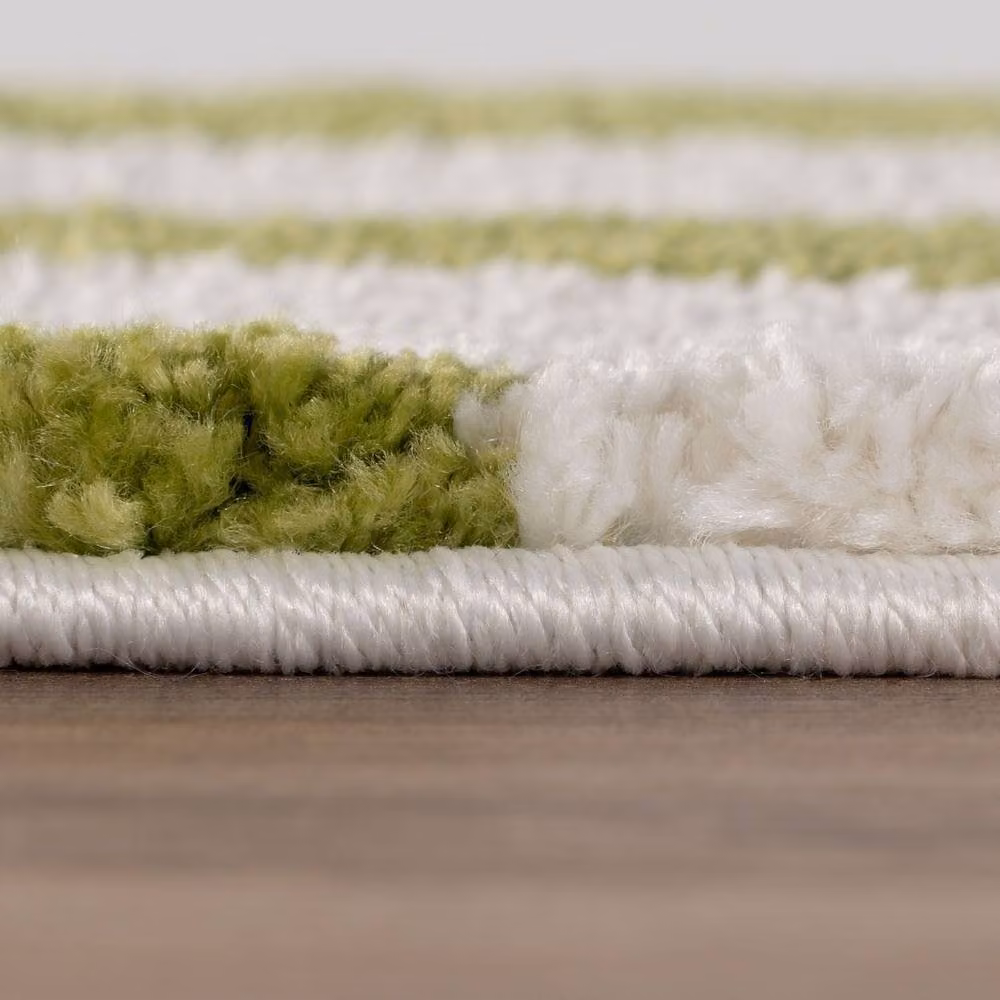 THE RUGS Joli Wavy Soft and Dense Pile Rectangular Rug in Green, W: 200 cm, D: 290 cm – 2