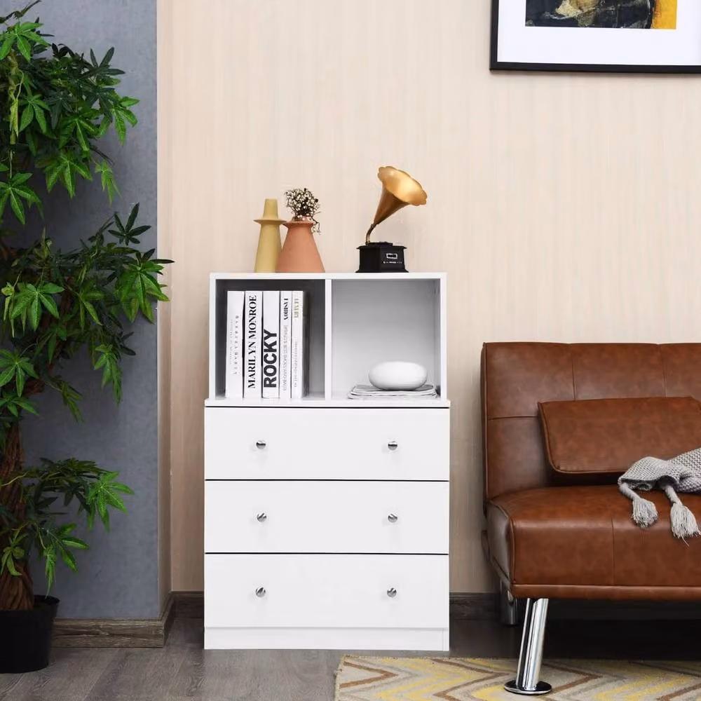 VOGREX White Modern Freestanding Entryway Storage Dresser Organizer – 2