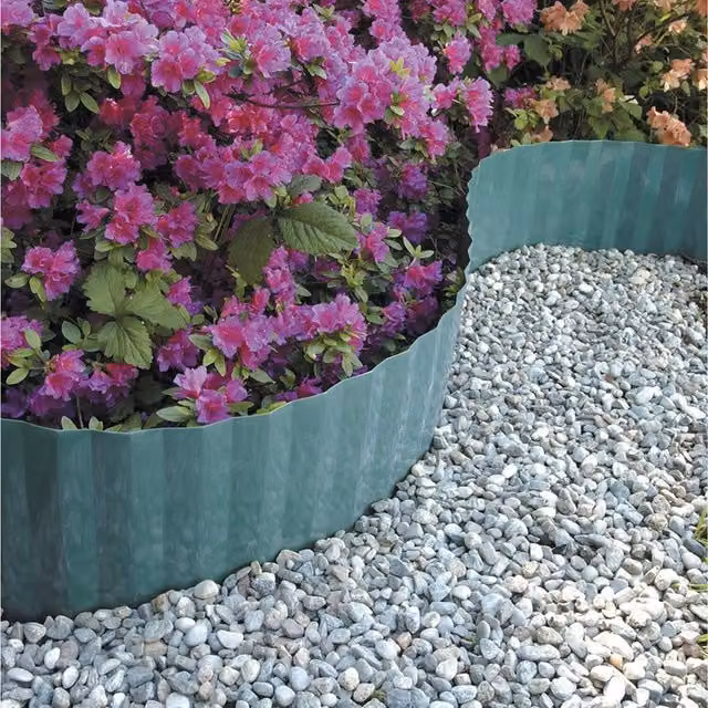 Primrose Corrugated Green PVC Lawn Edging Roll