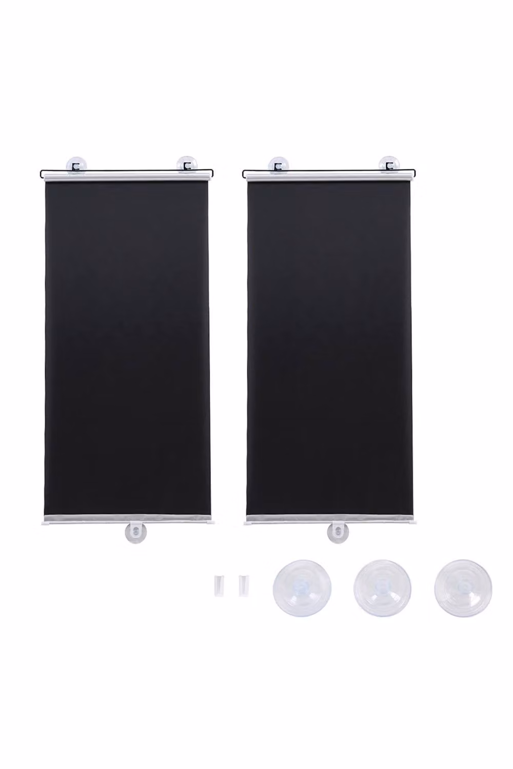Living and Home Set of 2 Blackout Roller Blinds in Black and Silver, H 125 cm x W 70 cm – 5