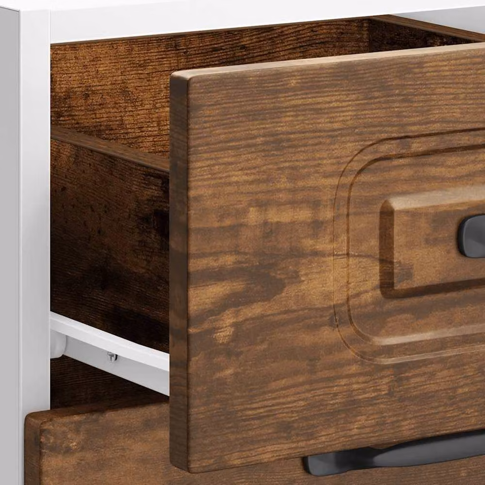 Berkfield Home Kalmar Kitchen Base Cabinet in Smoked Oak Engineered Wood, W/D/H: 81.5 x 46.0 x 40.0 cm – 3