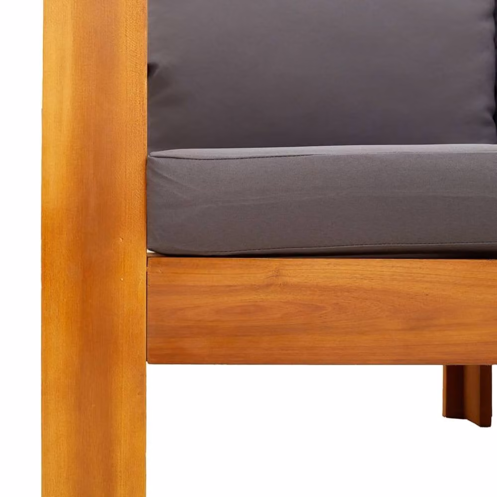 Berkfield Home 5 Piece Acacia Wood Garden Sofa Set with Multicolour Cushions – 4