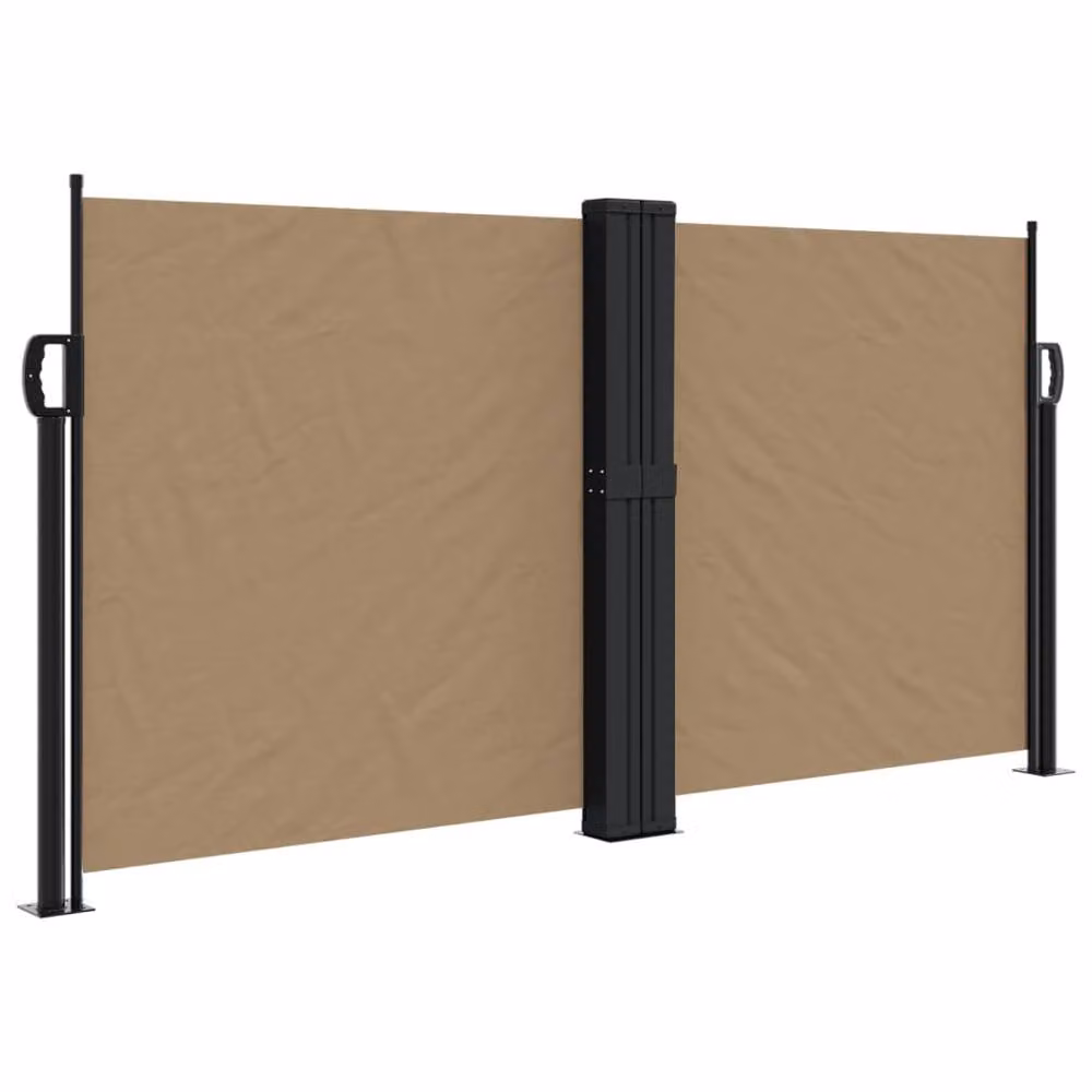 Berkfield Home Retractable Side Awning in Beige Polyester, W/H: 120 x 1000 cm – 1
