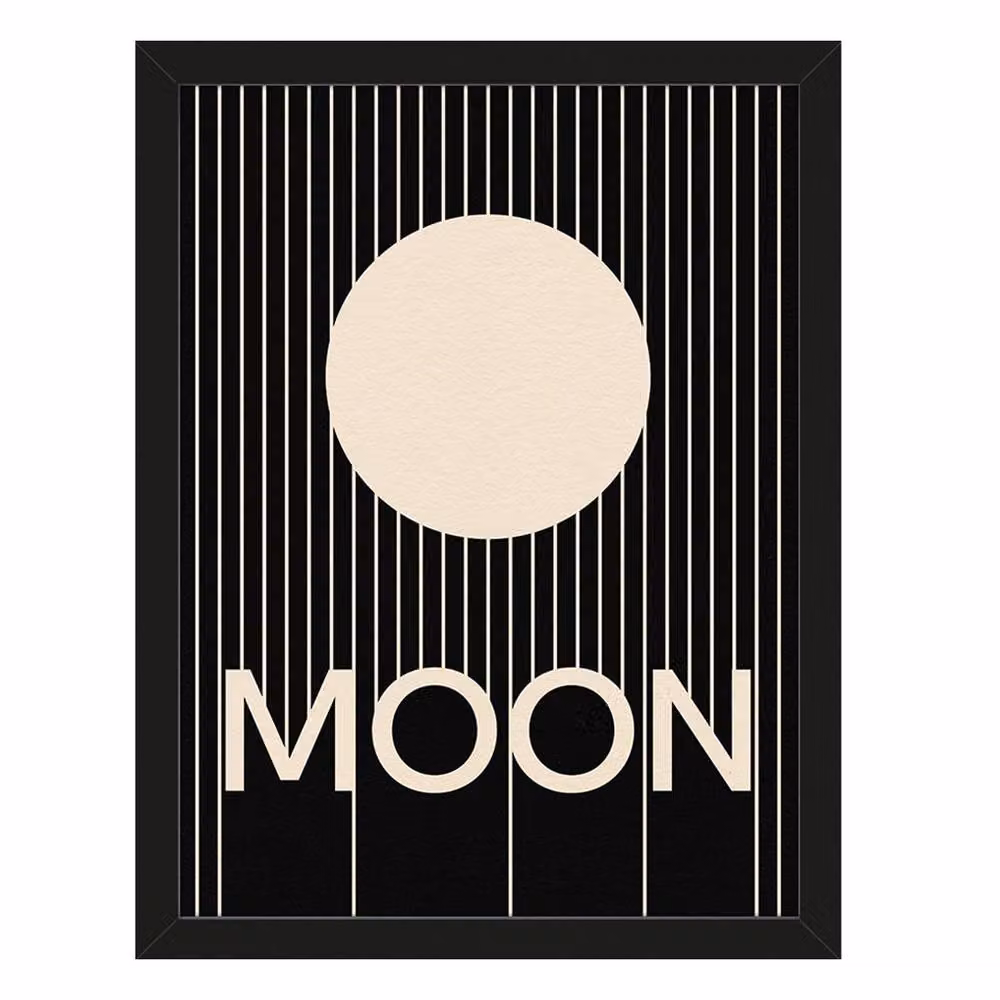 The Printable Studio Moon Framed Print Set of 2 in Black – 2