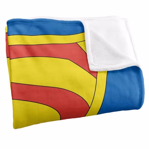 LOGOVISION Superman 1941 Gold Logo Shield Super Soft Fleece Throw Blanket, W: 127 cm x D: 152.4 cm – 2